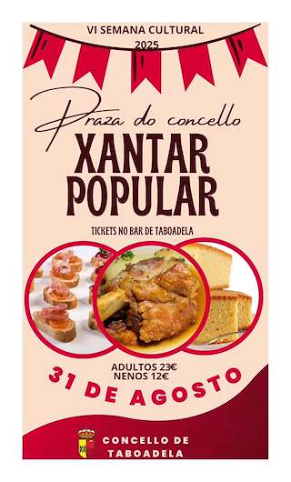 Fechas, información, programa, cartel, imágenes, mapa y ubicación de Xantar Popular  en  Taboadela