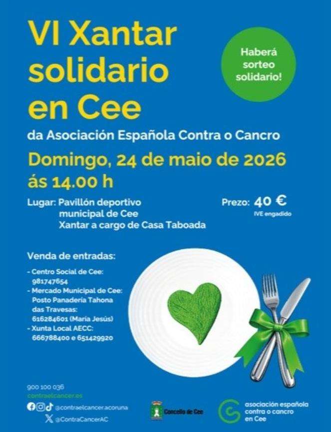 VI Xantar Solidario (2026) en Cee