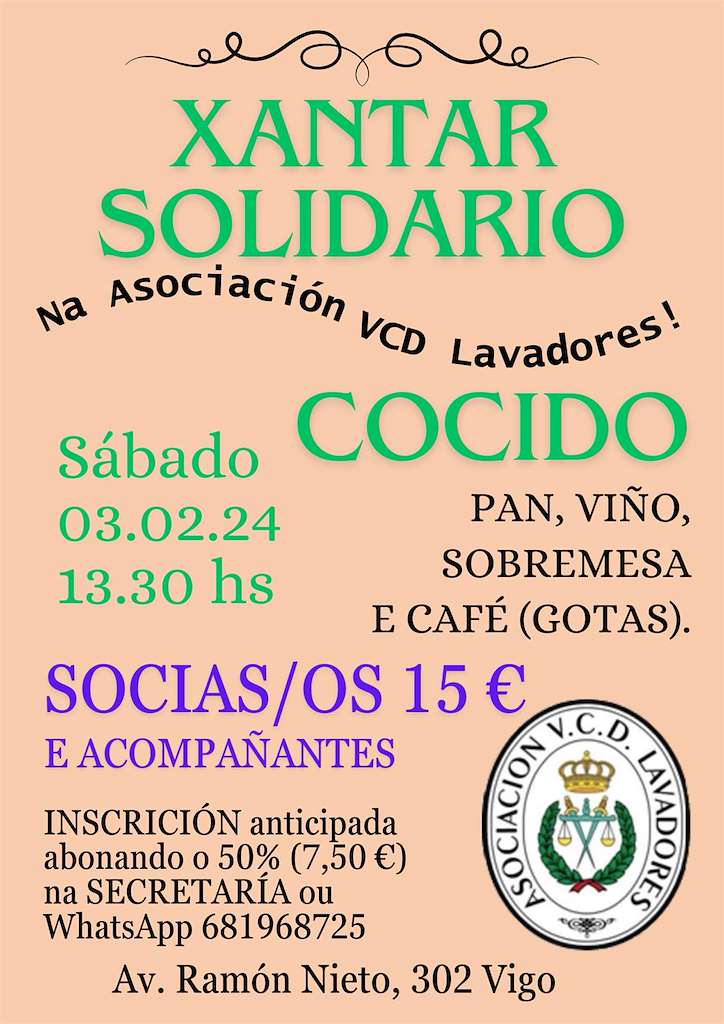 Xantar Solidario de Lavadores en Vigo