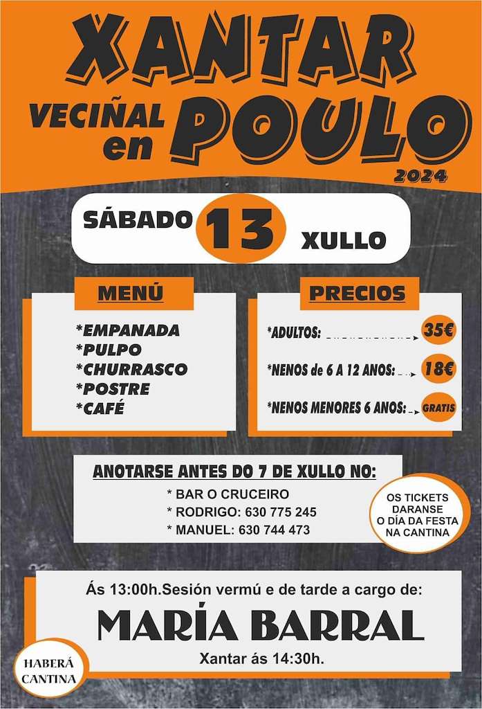 Xantar Veciñal de Poulo en Ordes