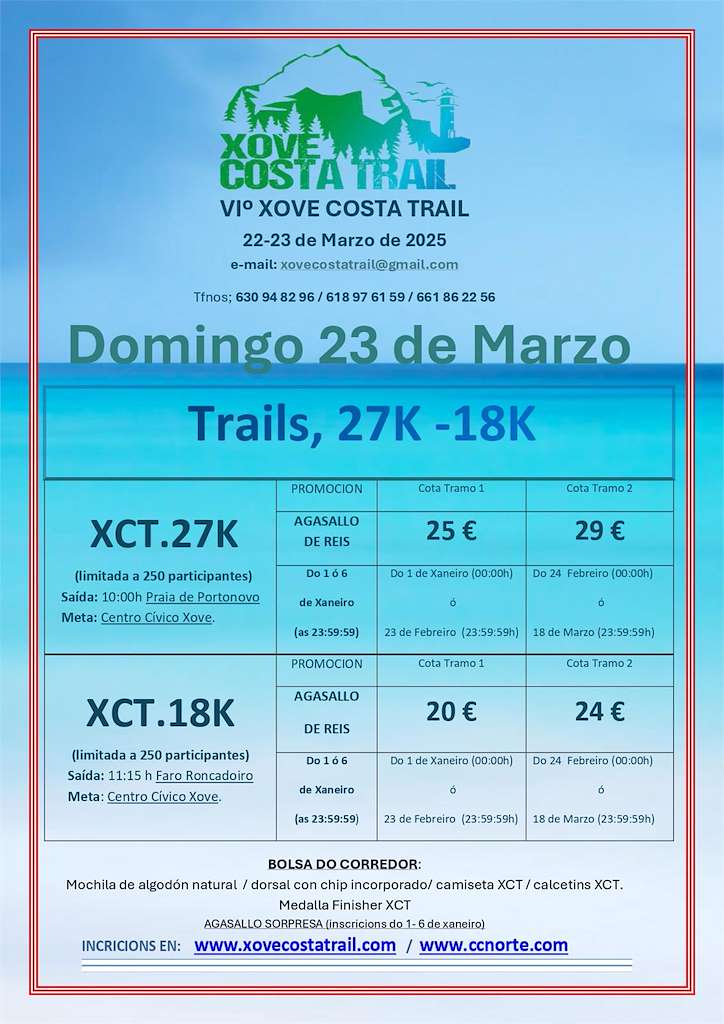 VI XCT Costa Trail en Xove