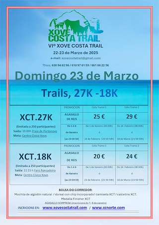 Fechas, información, programa, cartel, imágenes, mapa y ubicación de VI XCT Costa Trail  en  Xove