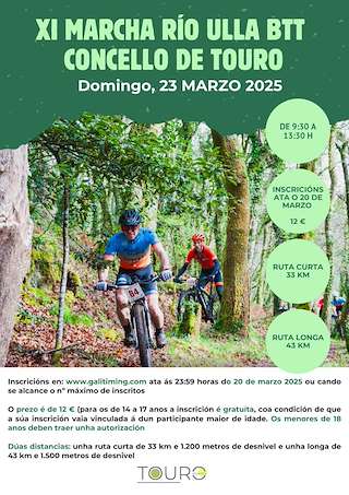 XII Marcha Río Ulla BTT (2026) en Touro