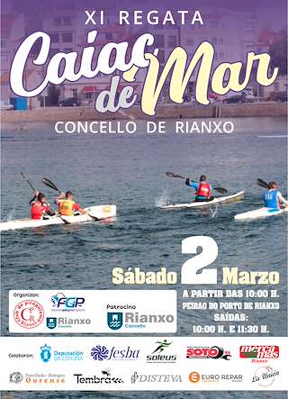 XIII Regata Liga Gallega de Kayak de Mar en Rianxo
