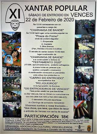 XVI Comida y Carnaval de Vences  (2026) en Monterrei