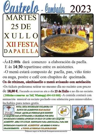 XVI Festa da Paella de Castrelo en Cambados