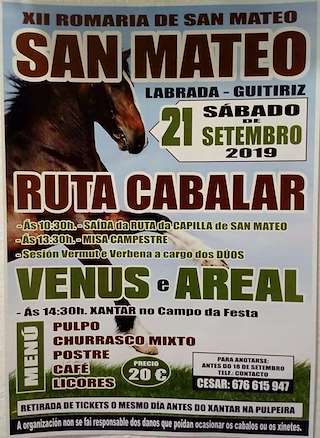 XVII Romaría de San Mateo de Labrada  (2026) en Guitiriz