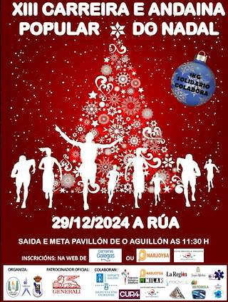 XIV Carrera y Andaina Popular de Navidad (2025) en A Rúa