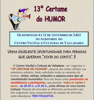 XXVI Certame do Humor de Valladares en Vigo
