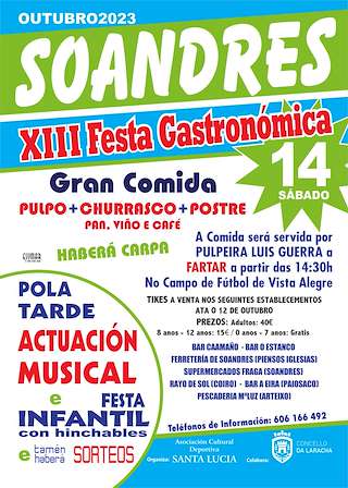 XV Festa Gastronómica de Soandres en Laracha