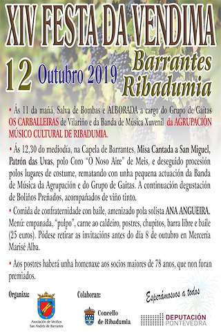 XX Festa da Vendima de Barrantes en Ribadumia