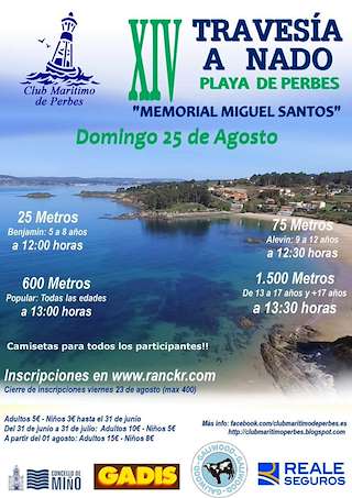 XIX Travesía a Nado Memorial Miguel Santos en Miño
