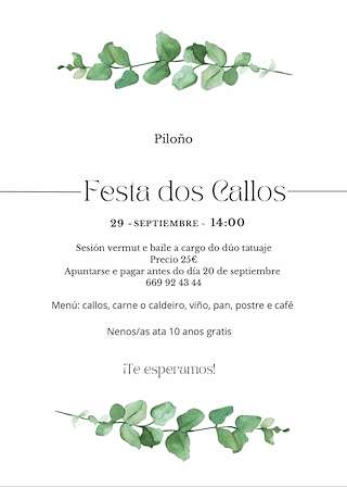 Festa dos Callos de Piloño en Vila de Cruces