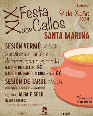 XX Festa dos callos de Santa Mariña (2026) en Ferrol
