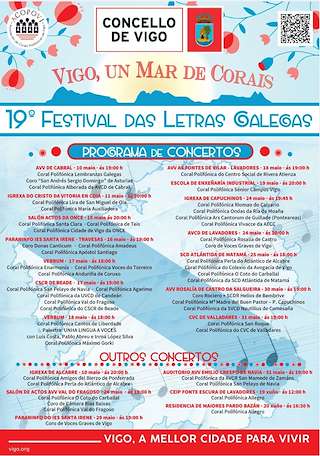 XX Festival das Letras Galegas de Cabral (2026) en Vigo