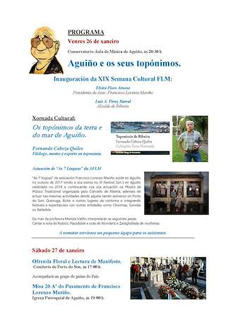 XX Semana Cultural Francisco Lorenzo Mariño en Ribeira