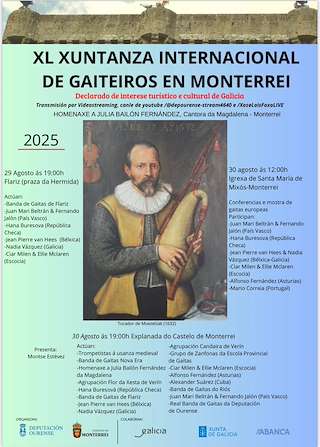 XLI Xuntanza Internacional de Gaiteiros (2026) en Monterrei