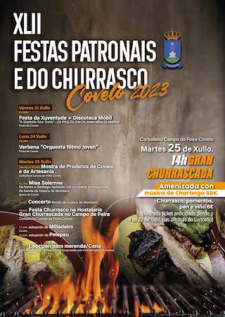 XLV Festa de Santiago Apóstol e do Churrasco (2027) en Covelo