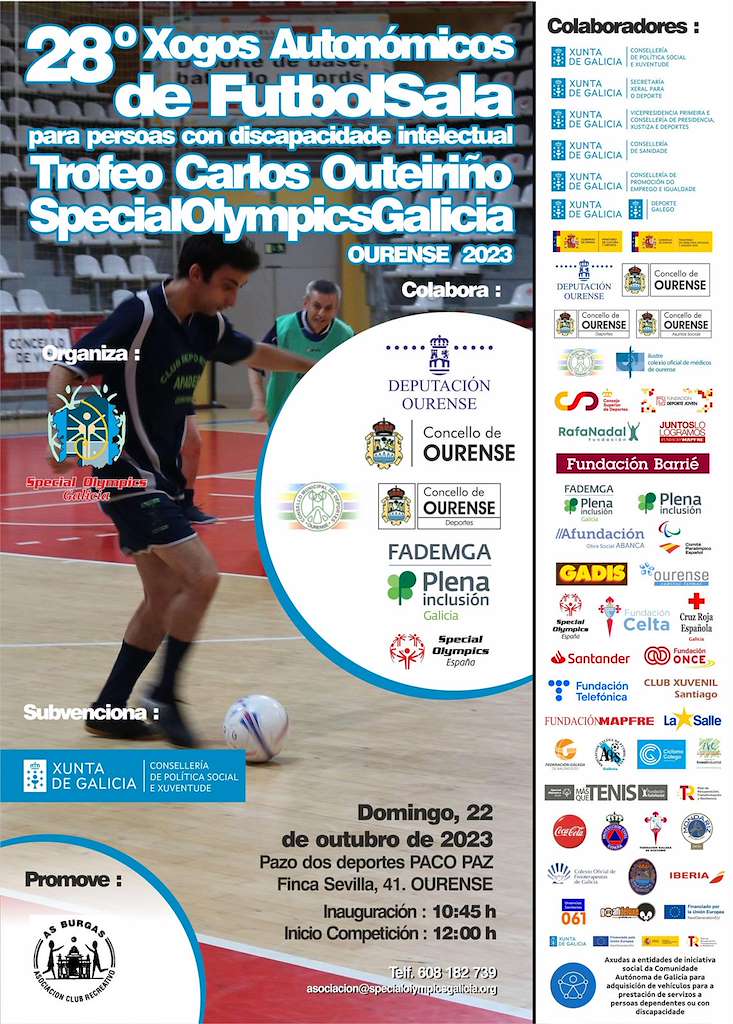XXVIII Xogos Autonómicos de Futbol Sala para Persoas con Discapacidade Intelectual en Ourense