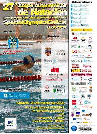 Fechas, información, programa, cartel, imágenes, mapa y ubicación de XXVII Xogos Autonómicos de Natación Special Olympics  en  Lugo