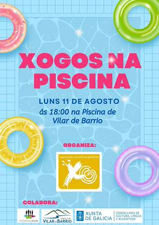 Fechas, información, programa, cartel, imágenes, mapa y ubicación de Xogos na Piscina  en  Vilar de Barrio