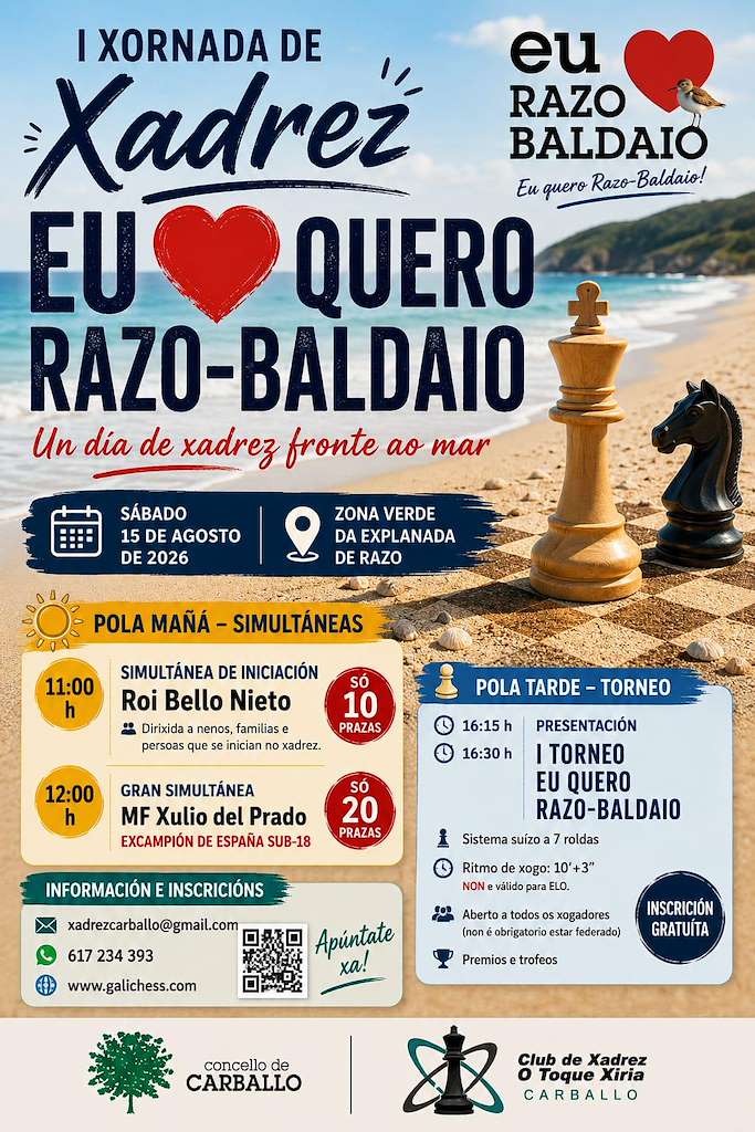 I Xornada de Xadrez (2026) en Carballo