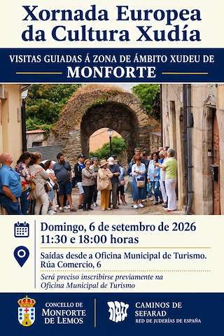 Fechas, información, programa, cartel, imágenes, mapa y ubicación de Xornada Europea da Cultura Xudía  (2026)  en  Monforte de Lemos
