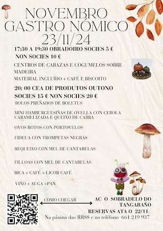 Fechas, información, programa, cartel, imágenes, mapa y ubicación de Xornada Gastronómica AC O Tangaraño (2025)  en  Xunqueira de Ambía