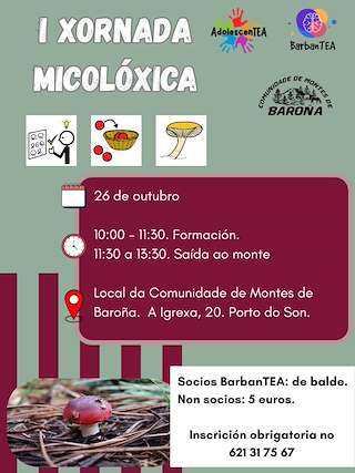 Fechas, información, programa, cartel, imágenes, mapa y ubicación de I Xornada Micolóxica Barbantea (2025)  en  Porto do Son