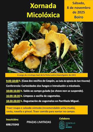 Fechas, información, programa, cartel, imágenes, mapa y ubicación de Xornada Micolóxica (2025) en Boiro