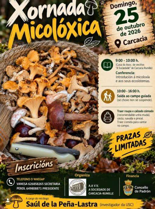 Xornada Micolóxica de Carcacía (2026) en Padrón