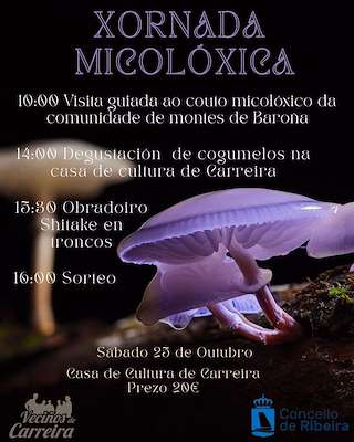Fechas, información, programa, cartel, imágenes, mapa y ubicación de III Xornada Micolóxica de Carreira (2025)  en  Ribeira