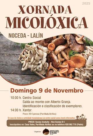 Fechas, información, programa, cartel, imágenes, mapa y ubicación de Xornada Micolóxica de Noceda  (2025) en Lalín