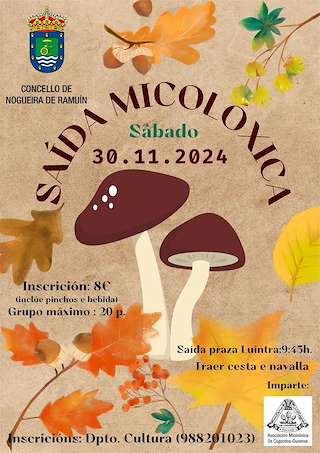 Fechas, información, programa, cartel, imágenes, mapa y ubicación de Xornada Micolóxica  en  Nogueira de Ramuín