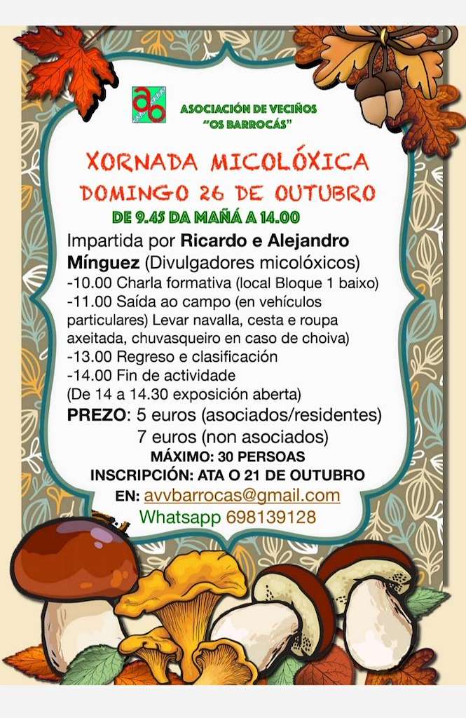Xornada Micolóxica Os Barrocás en Ourense