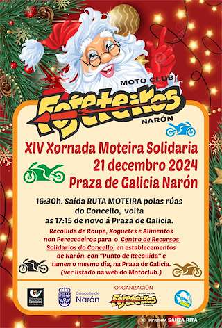 Fechas, información, programa, cartel, imágenes, mapa y ubicación de XIV Xornada Moteira Solidaria  en  Narón