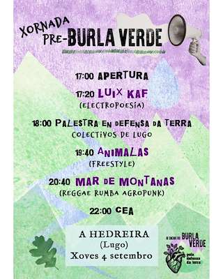 Fechas, información, programa, cartel, imágenes, mapa y ubicación de Xornada Pre-Burla Verde  en  Lugo