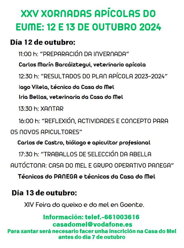 XXIV Xornadas Apícolas do Eume en As Pontes de García Rodríguez