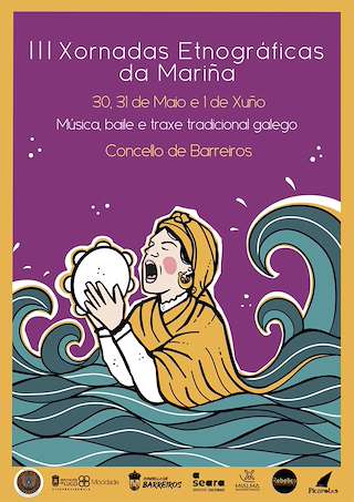 Fechas, información, programa, cartel, imágenes, mapa y ubicación de III Xornadas Etnográficas da Mariña  en  Barreiros