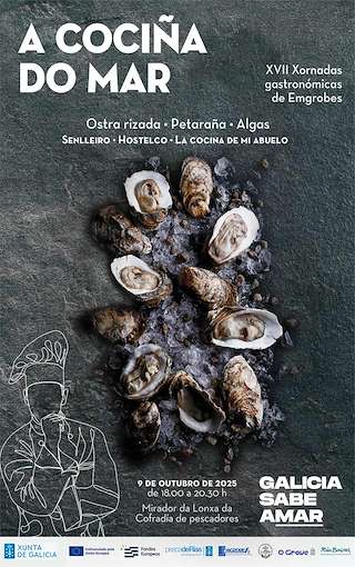 Fechas, información, programa, cartel, imágenes, mapa y ubicación de Xornadas Gastronómicas A Cociña do Mar - O Mar Que Nos Move (2025)  en  O Grove