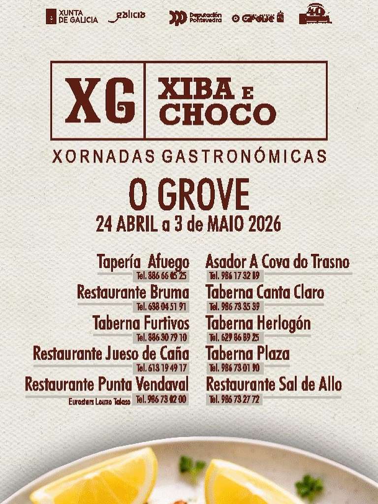 Xornadas Gastronómicas de Xiba e Choco (2026) en O Grove