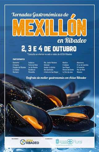 Fechas, información, programa, cartel, imágenes, mapa y ubicación de Xornadas Gastronómicas do Mexillón (2026)  en  Ribadeo