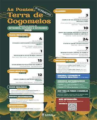 Fechas, información, programa, cartel, imágenes, mapa y ubicación de V Xornadas Micolóxicas (2025)  en  As Pontes de García Rodríguez