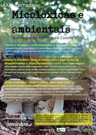 Fechas, información, programa, cartel, imágenes, mapa y ubicación de XXXI Xornadas Micolóxicas e Ambientais (2025) en Covelo