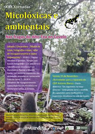 Fechas, información, programa, cartel, imágenes, mapa y ubicación de XXX Xornadas Micolóxicas e Ambientais  en  Covelo