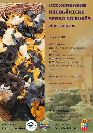 Fechas, información, programa, cartel, imágenes, mapa y ubicación de VII Xornadas Micolóxicas  en  Lobios