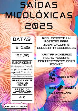 Fechas, información, programa, cartel, imágenes, mapa y ubicación de Xornadas Micolóxicas (2025)  en  Miño