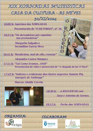 Fechas, información, programa, cartel, imágenes, mapa y ubicación de XIX Xornadas Museísticas  en  A Capela