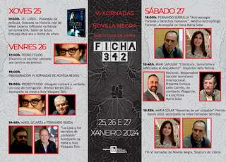 Fechas, información, programa, cartel, imágenes, mapa y ubicación de VI Xornadas Novela Negra  en  Verín