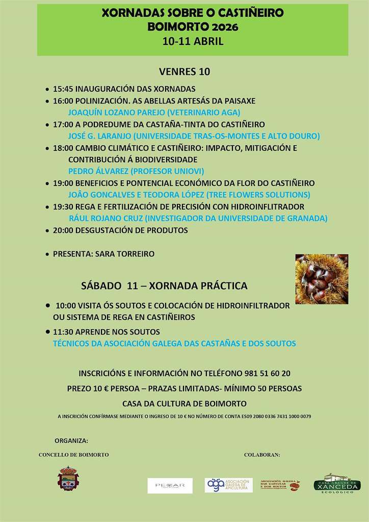 Xornadas Sobre o Castiñeiro (2026) en Boimorto